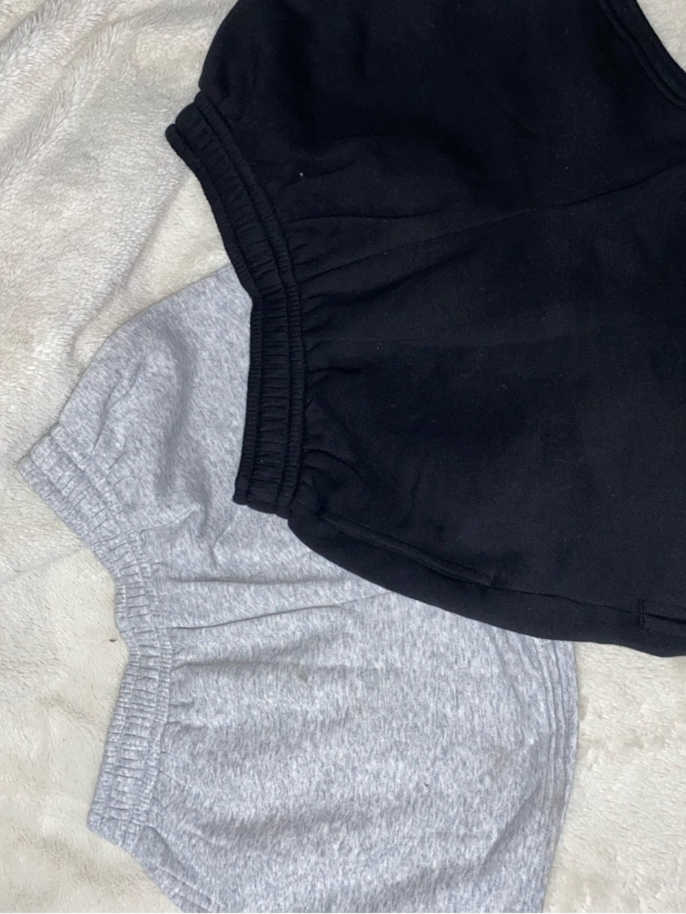 BUNDLE No Boundaries Black & Light Gray Womens Elastic Waist Shorts
